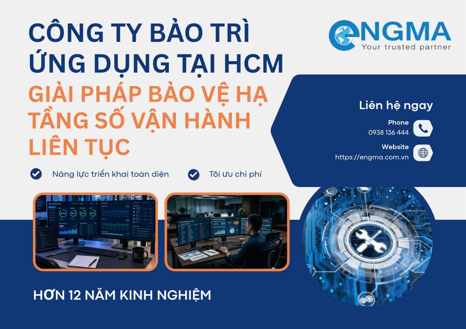Công ty bảo trì ứng dụng tại HCM giải pháp bảo vệ hạ tầng số vận hành liên tục