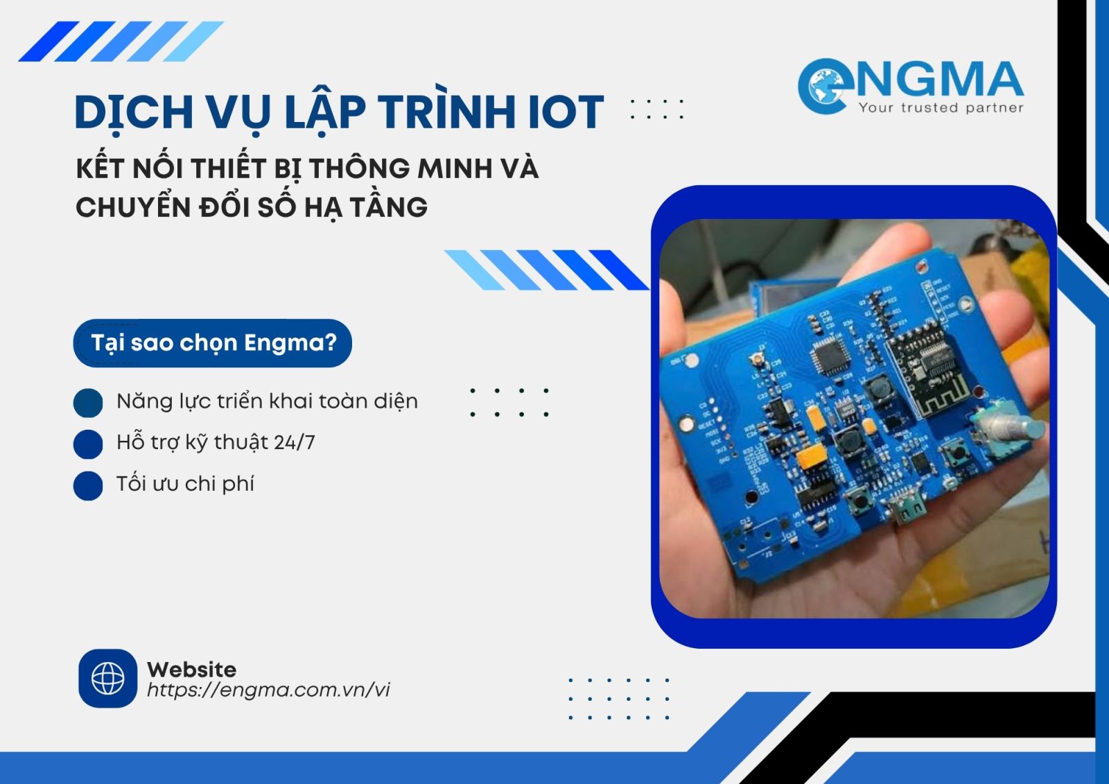 Dịch vụ lập trình IoT kết nối thiết bị thông minh và chuyển đổi số hạ tầng